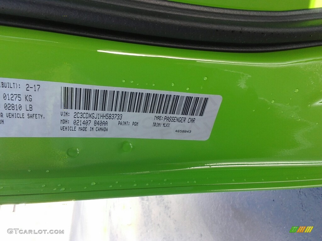 2017 Charger Daytona 392 - Green Go / Black/Brazen Gold photo #27