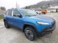 2017 Hydro Blue Pearl Jeep Cherokee Trailhawk 4x4  photo #7