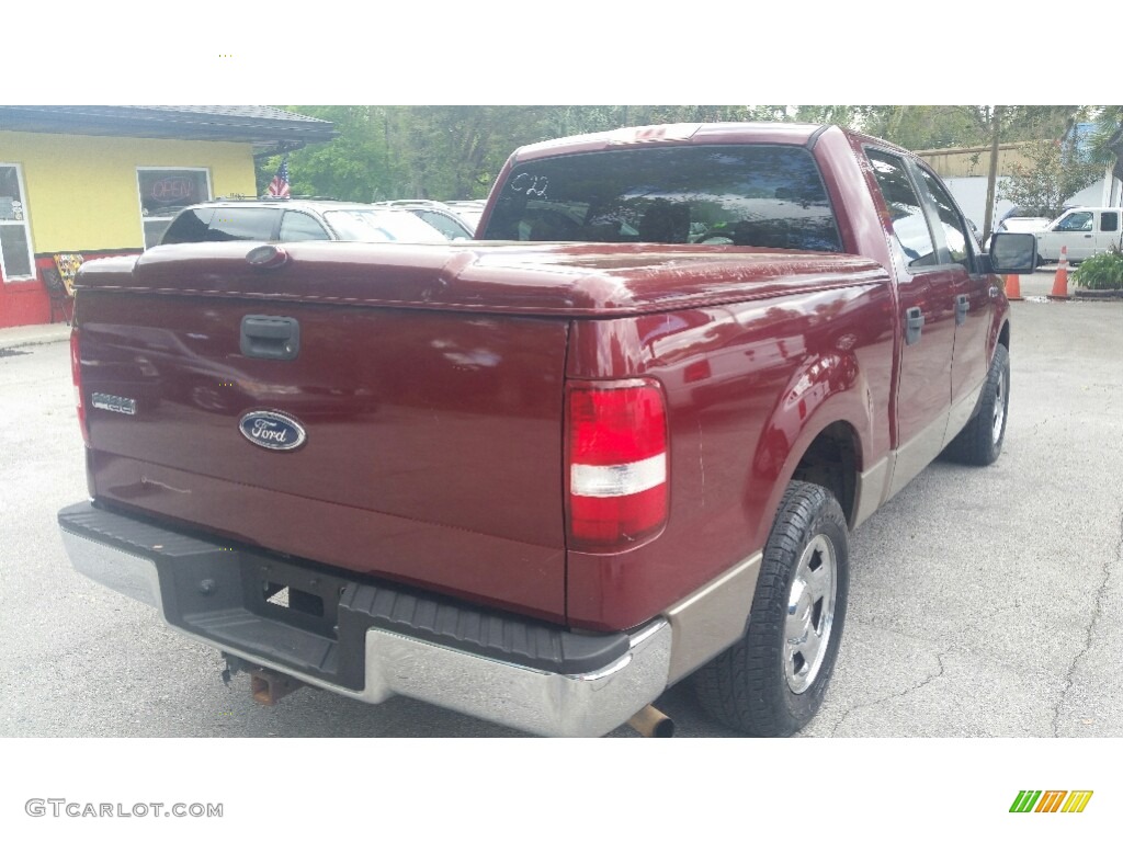 2005 F150 XLT SuperCrew - Dark Toreador Red Metallic / Medium Flint/Dark Flint Grey photo #3