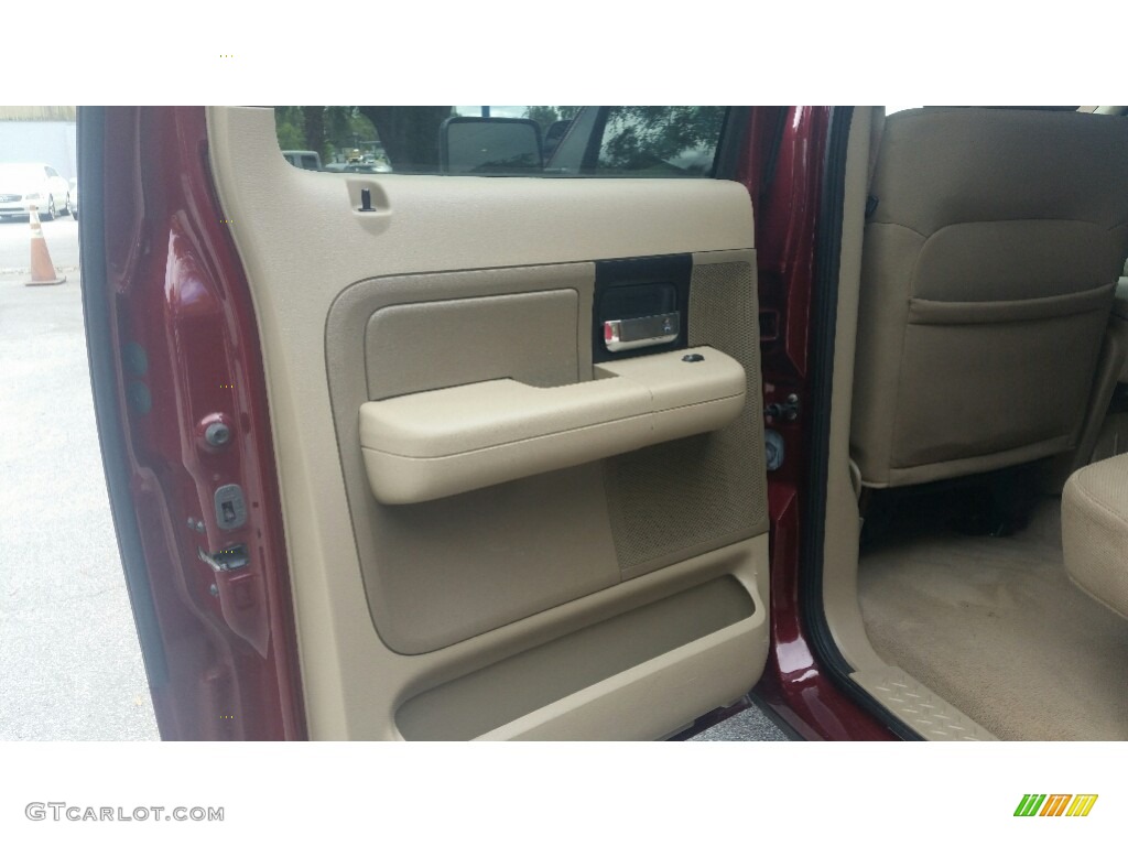 2005 F150 XLT SuperCrew - Dark Toreador Red Metallic / Medium Flint/Dark Flint Grey photo #13