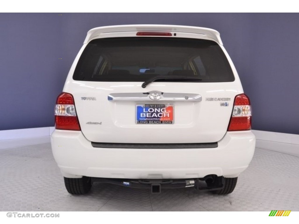 2006 Highlander Hybrid 4WD - Super White / Ivory Beige photo #6