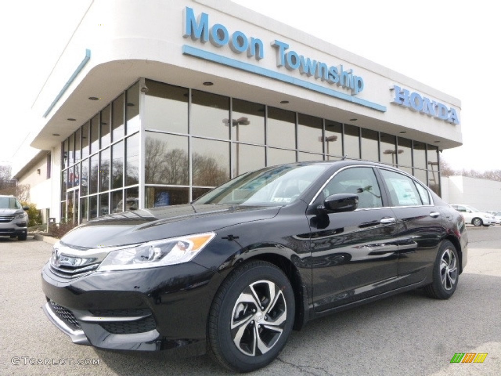 2017 Accord LX Sedan - Crystal Black Pearl / Black photo #1