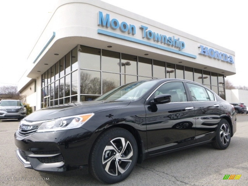 2017 Accord LX Sedan - Crystal Black Pearl / Black photo #1
