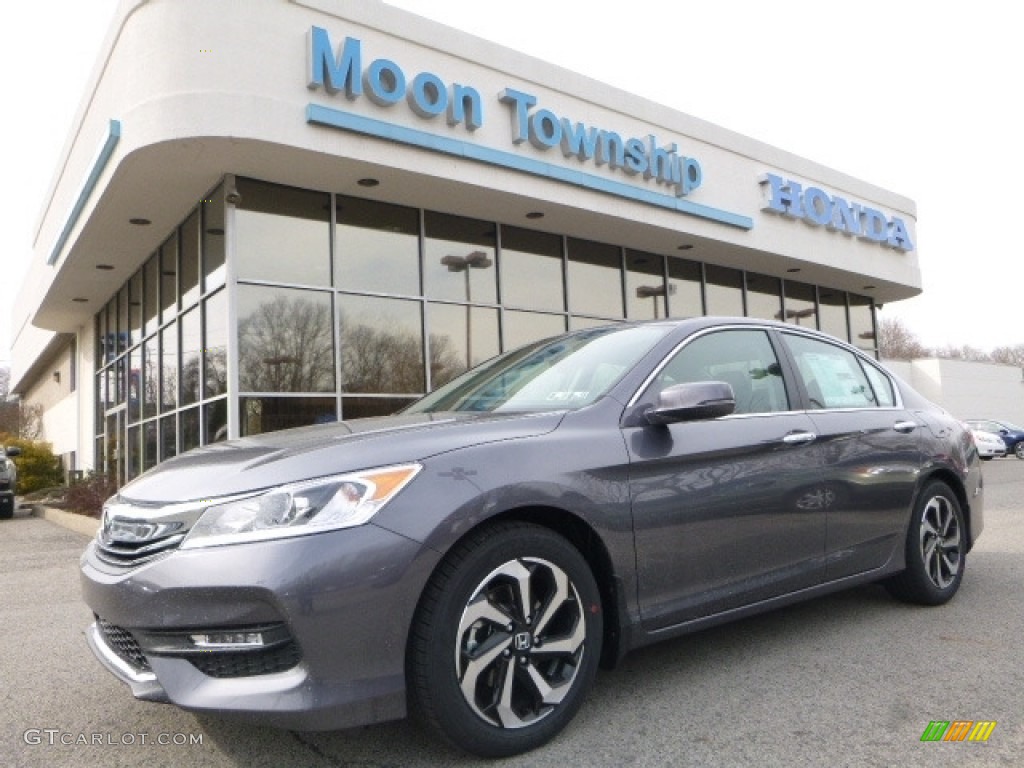 2017 Accord EX-L Sedan - Modern Steel Metallic / Black photo #1