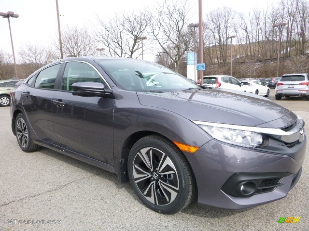 Modern Steel Metallic 2017 Honda Civic EX-T Sedan Exterior Photo #119261376