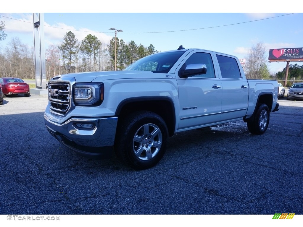 White Frost Tricoat 2017 GMC Sierra 1500 SLT Crew Cab 4WD Exterior Photo #119264371