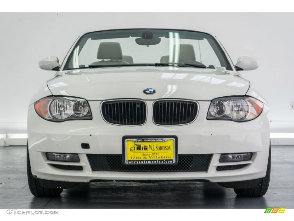 2008 1 Series 128i Convertible - Alpine White / Savanna Beige photo #2
