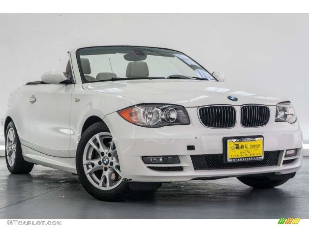 2008 1 Series 128i Convertible - Alpine White / Savanna Beige photo #12