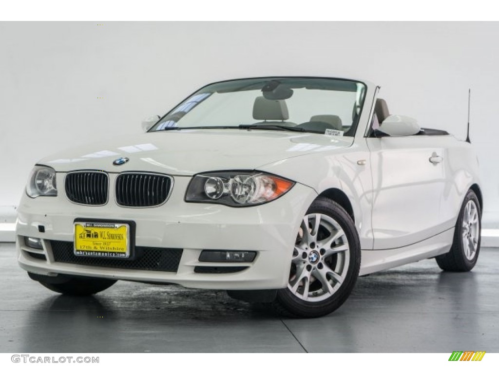 2008 1 Series 128i Convertible - Alpine White / Savanna Beige photo #15