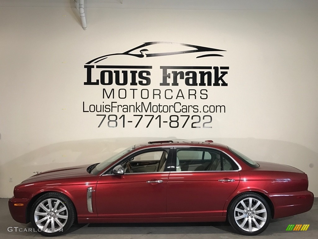 2008 XJ Vanden Plas - Radiance Red Metallic / Ivory/Mocha photo #152