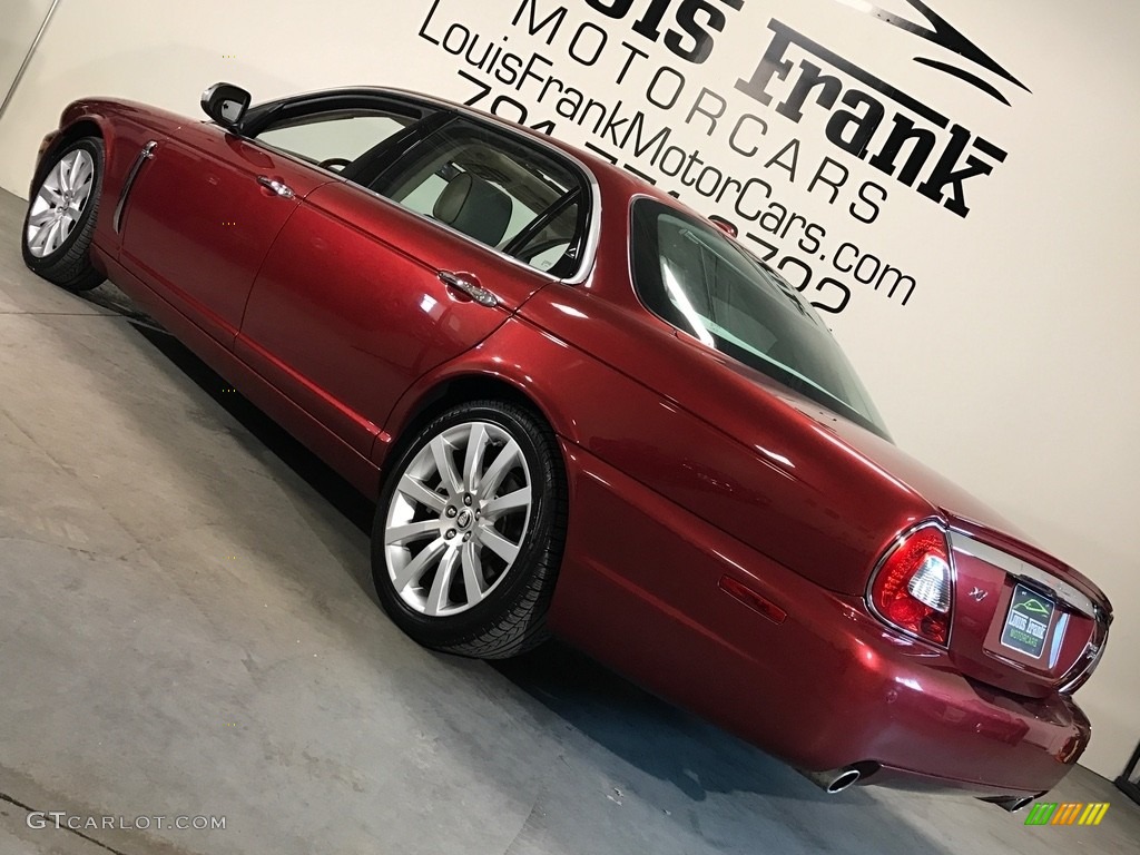 2008 XJ Vanden Plas - Radiance Red Metallic / Ivory/Mocha photo #155