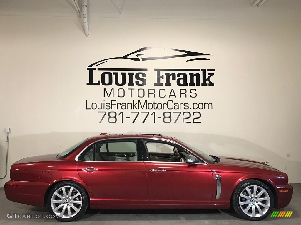 2008 XJ Vanden Plas - Radiance Red Metallic / Ivory/Mocha photo #157