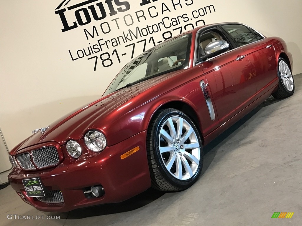2008 XJ Vanden Plas - Radiance Red Metallic / Ivory/Mocha photo #158