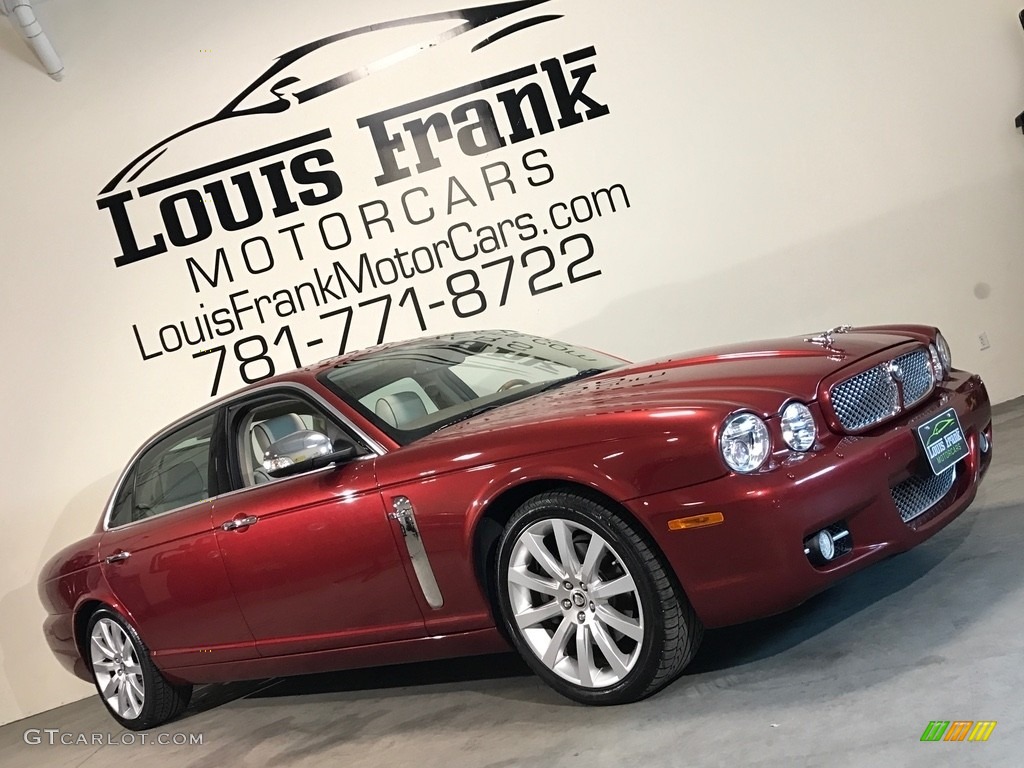 2008 XJ Vanden Plas - Radiance Red Metallic / Ivory/Mocha photo #159