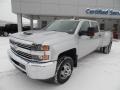 Silver Ice Metallic 2017 Chevrolet Silverado 3500HD Work Truck Crew Cab Dual Rear Wheel 4x4
