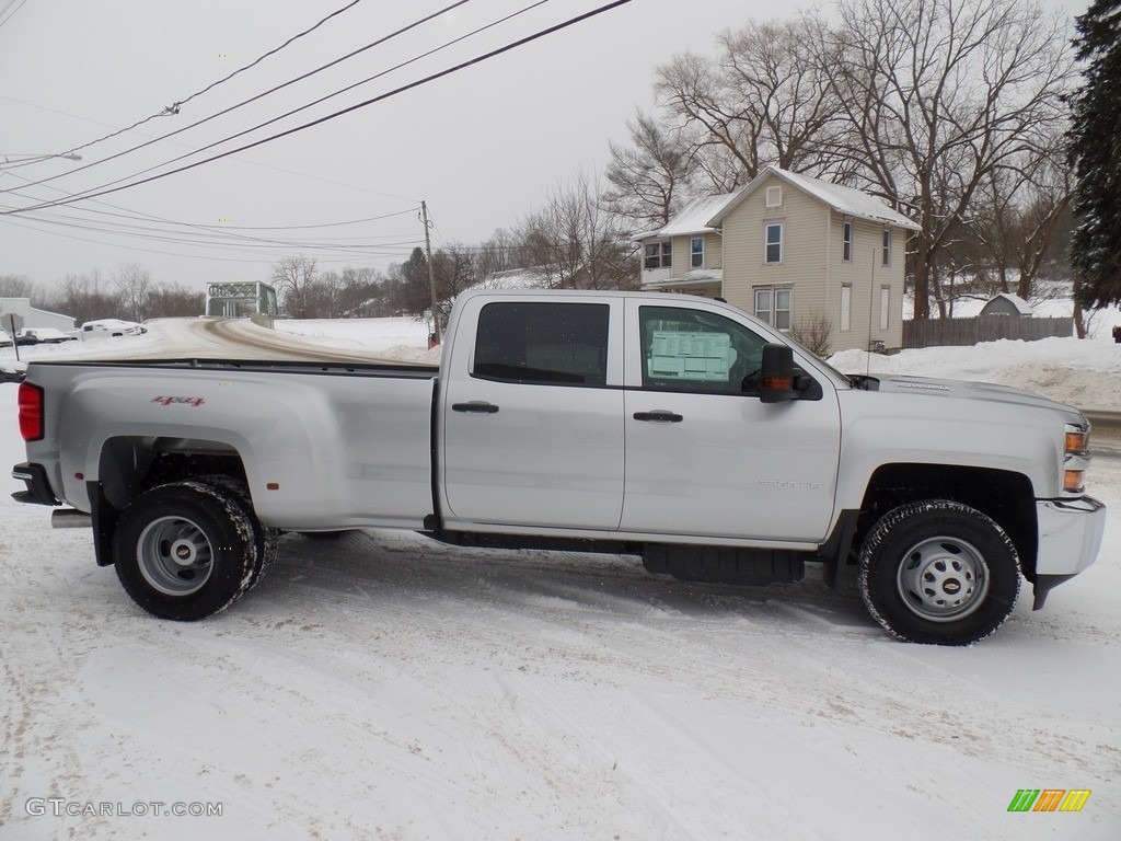 Silver Ice Metallic 2017 Chevrolet Silverado 3500HD Work Truck Crew Cab Dual Rear Wheel 4x4 Exterior Photo #119271742