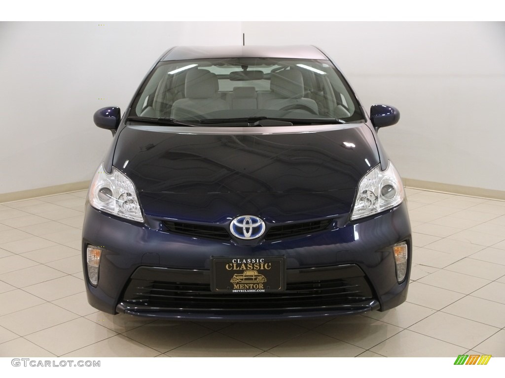 2012 Prius 3rd Gen Three Hybrid - Nautical Blue Metallic / Dark Gray photo #2