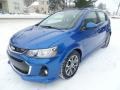 2017 Kinetic Blue Metallic Chevrolet Sonic LT Hatchback  photo #2