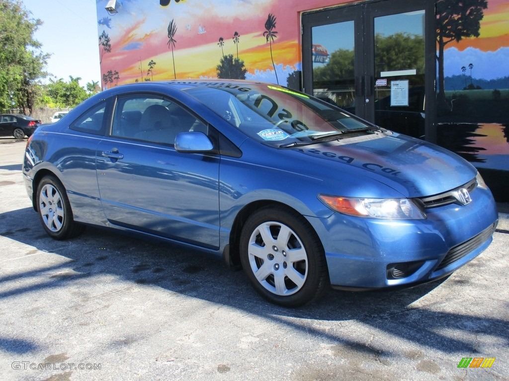 Atomic Blue Metallic 2006 Honda Civic LX Coupe Exterior Photo #119273179