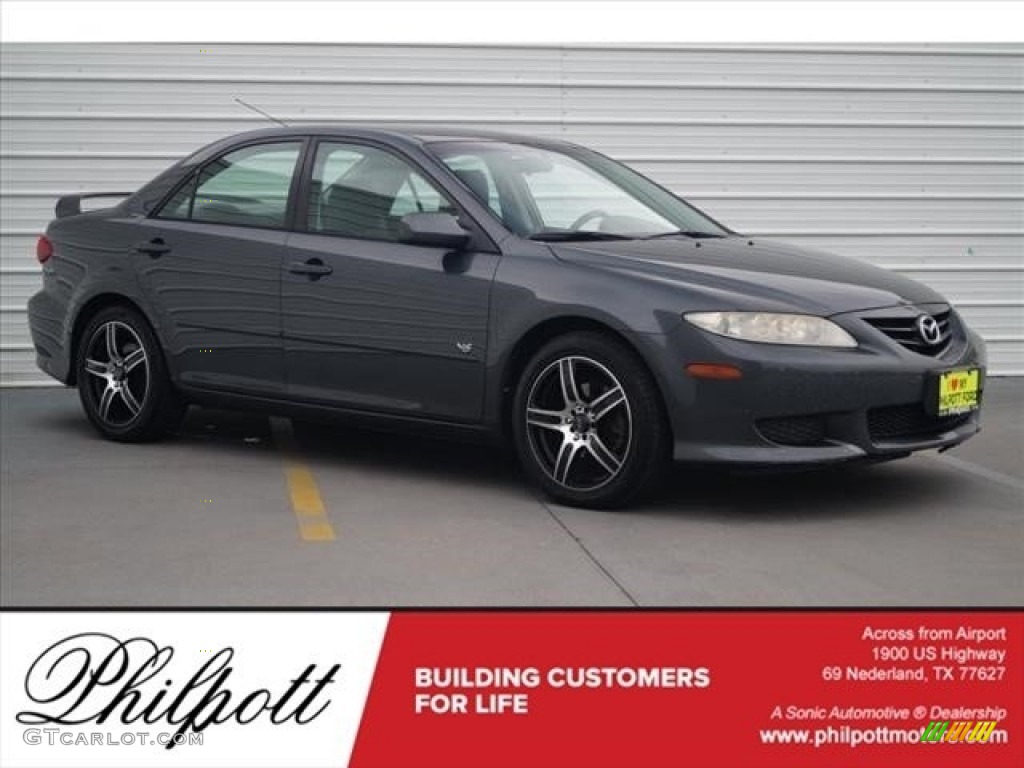 2005 MAZDA6 s Sport Sedan - Steel Gray Metallic / Gray photo #1