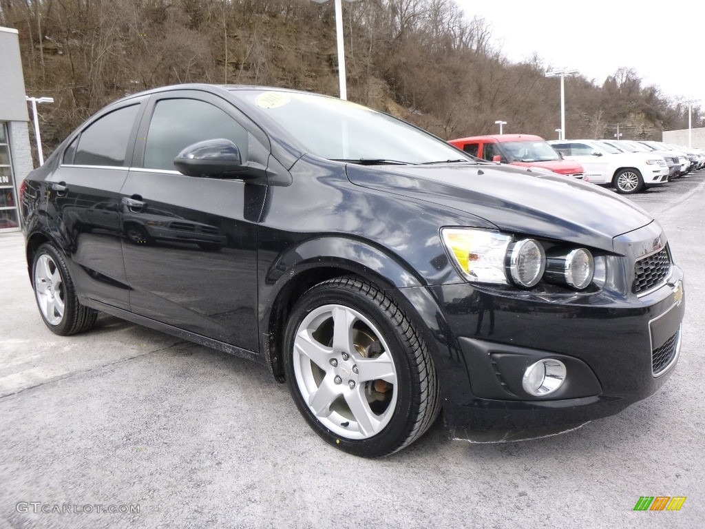 2013 Sonic LTZ Sedan - Black Granite Metallic / Dark Pewter/Dark Titanium photo #8