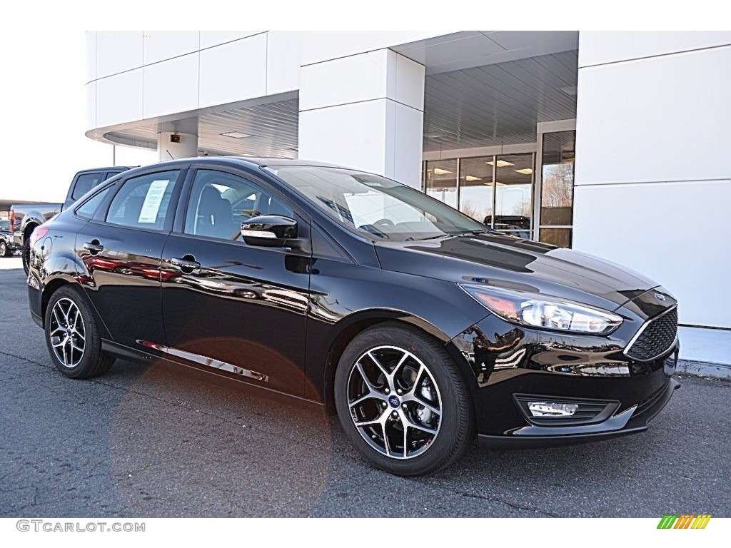 Shadow Black 2017 Ford Focus SEL Sedan Exterior Photo #119282231