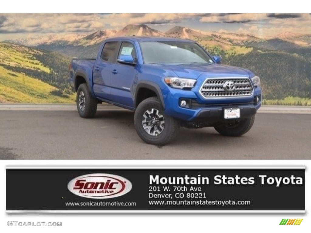 2017 Tacoma TRD Off Road Double Cab 4x4 - Blazing Blue Pearl / TRD Graphite photo #1