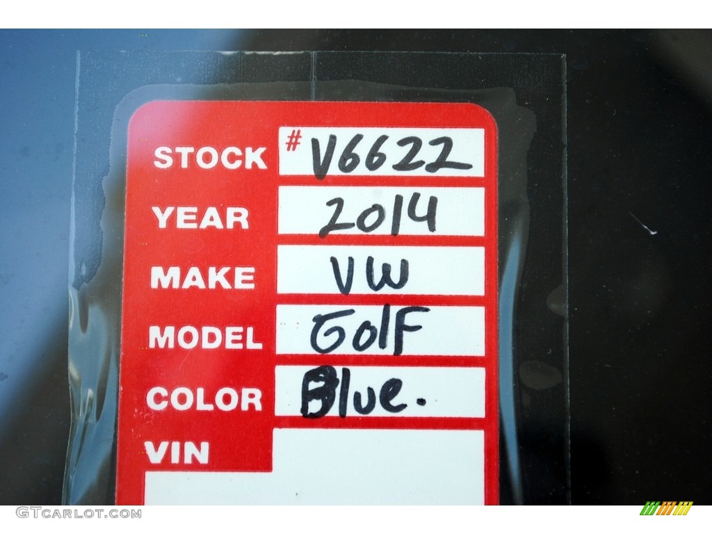 2014 Golf 2.5L 4 Door - Blue Graphite Metallic / Titan Black photo #20