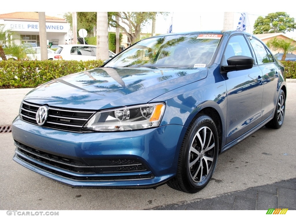 2016 Jetta SE - Silk Blue Metallic / Titan Black photo #5