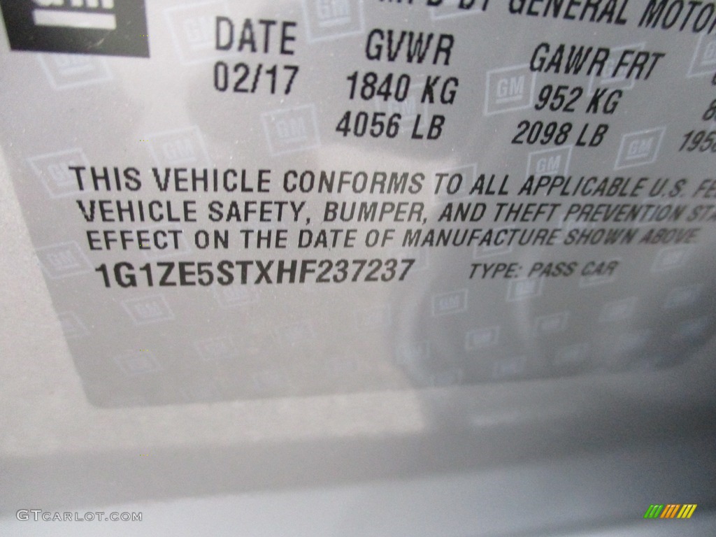 2017 Malibu LT - Silver Ice Metallic / Jet Black photo #19