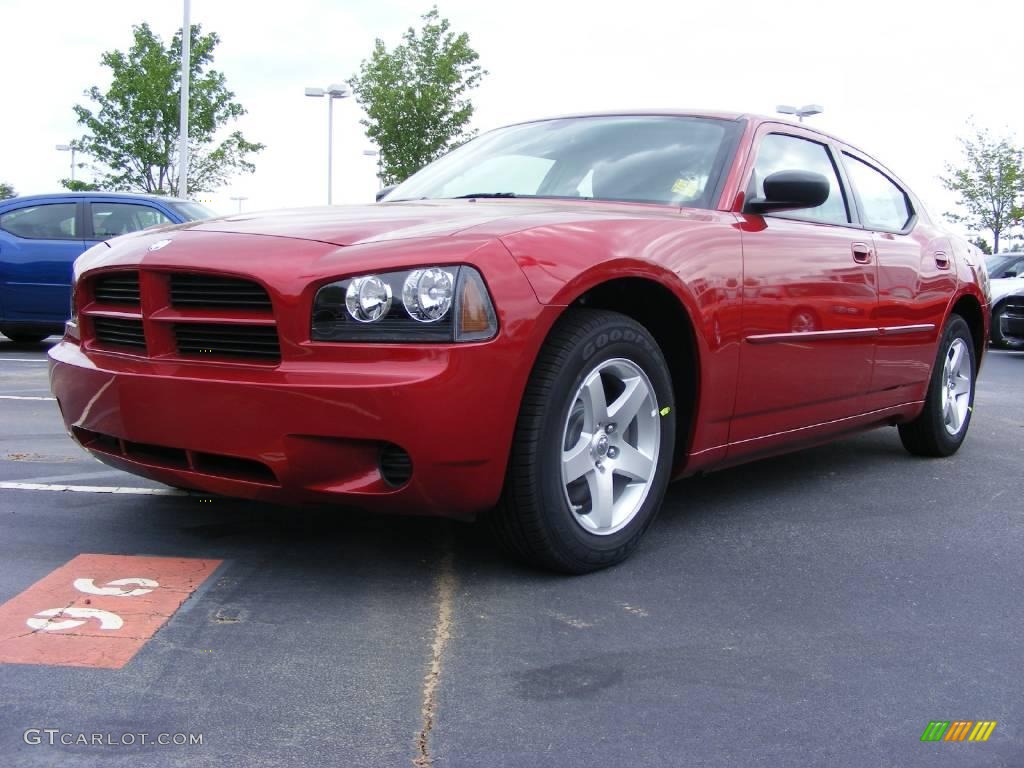 2009 Charger SE - Inferno Red Crystal Pearl / Dark Slate Gray photo #1