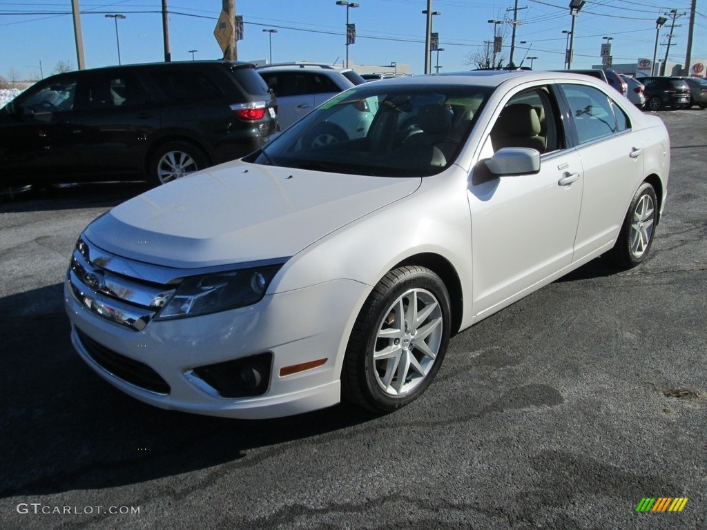2012 Fusion SEL - White Platinum Tri-Coat / Camel photo #2
