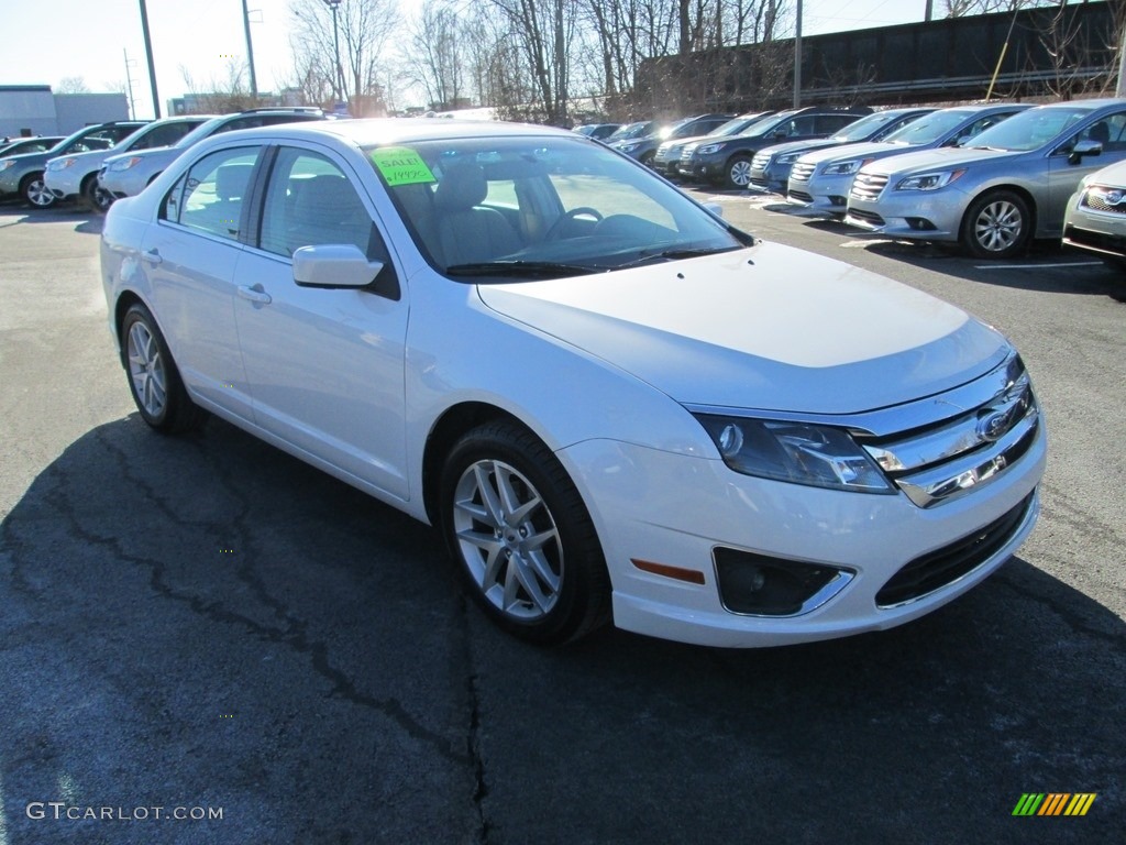 2012 Fusion SEL - White Platinum Tri-Coat / Camel photo #4