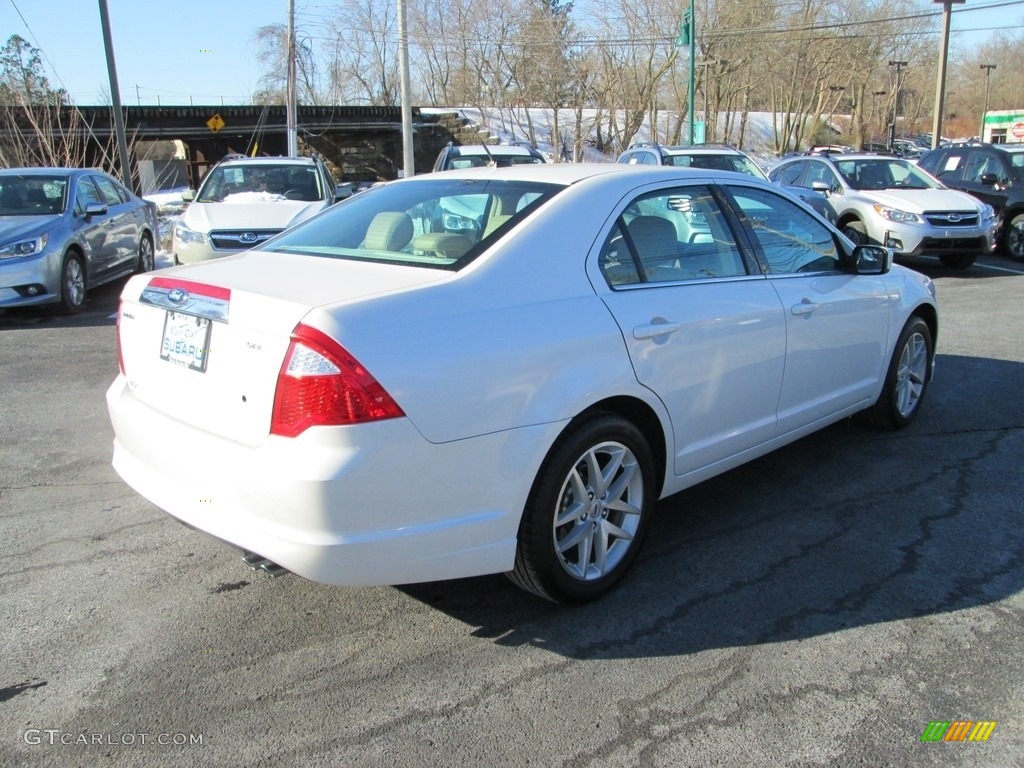 2012 Fusion SEL - White Platinum Tri-Coat / Camel photo #6