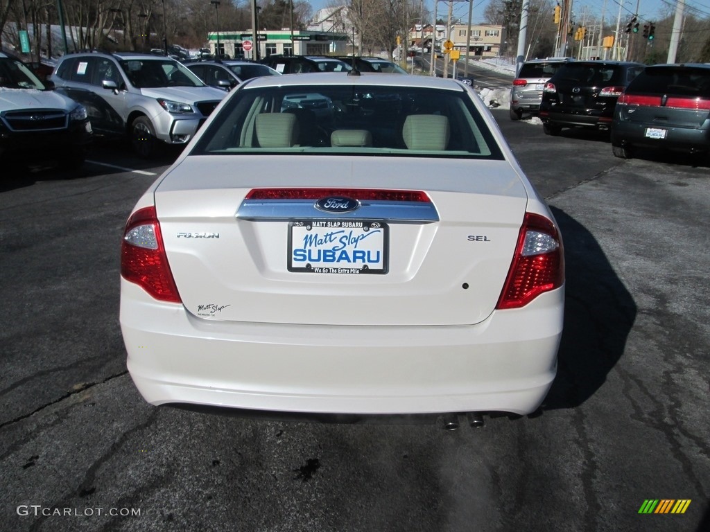 2012 Fusion SEL - White Platinum Tri-Coat / Camel photo #7