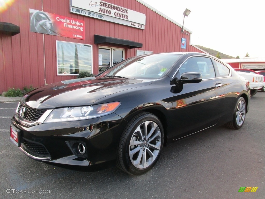 2014 Accord EX-L V6 Coupe - Crystal Black Pearl / Black photo #3