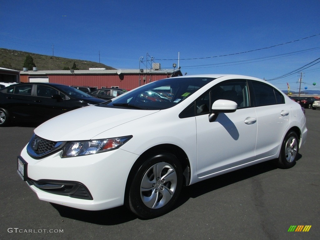 Taffeta White 2015 Honda Civic LX Sedan Exterior Photo #119301656