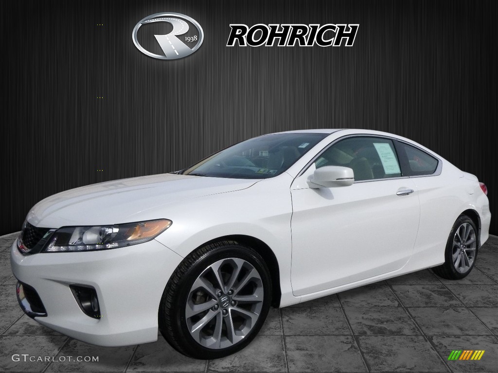 2014 Accord EX-L V6 Coupe - White Orchid Pearl / Ivory photo #3
