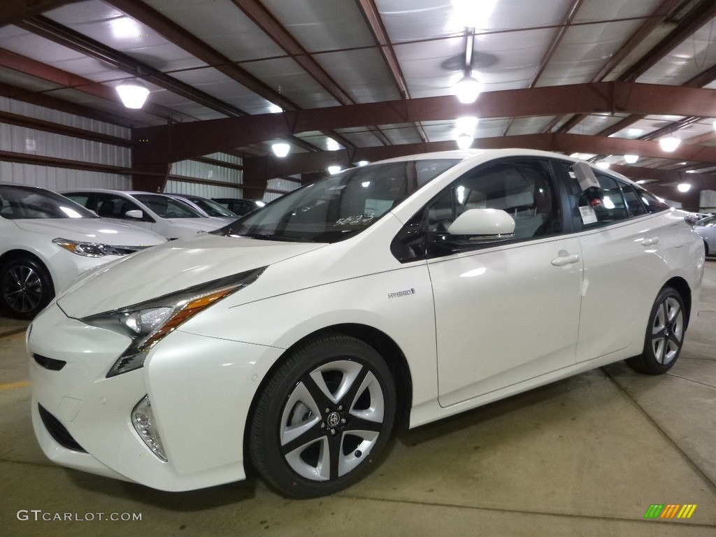 2017 Prius Prius Four Touring - Blizzard White Pearl / Moonstone Gray photo #4