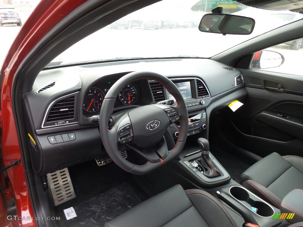 Black Interior 2017 Hyundai Elantra Sport Photo #119302481