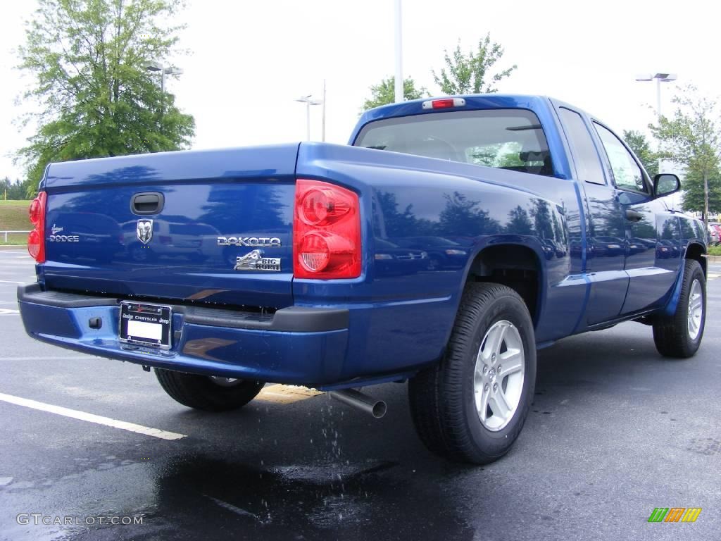 2009 Dakota Big Horn Extended Cab - Deep Water Blue Pearl / Dark Slate Gray/Medium Slate Gray photo #3