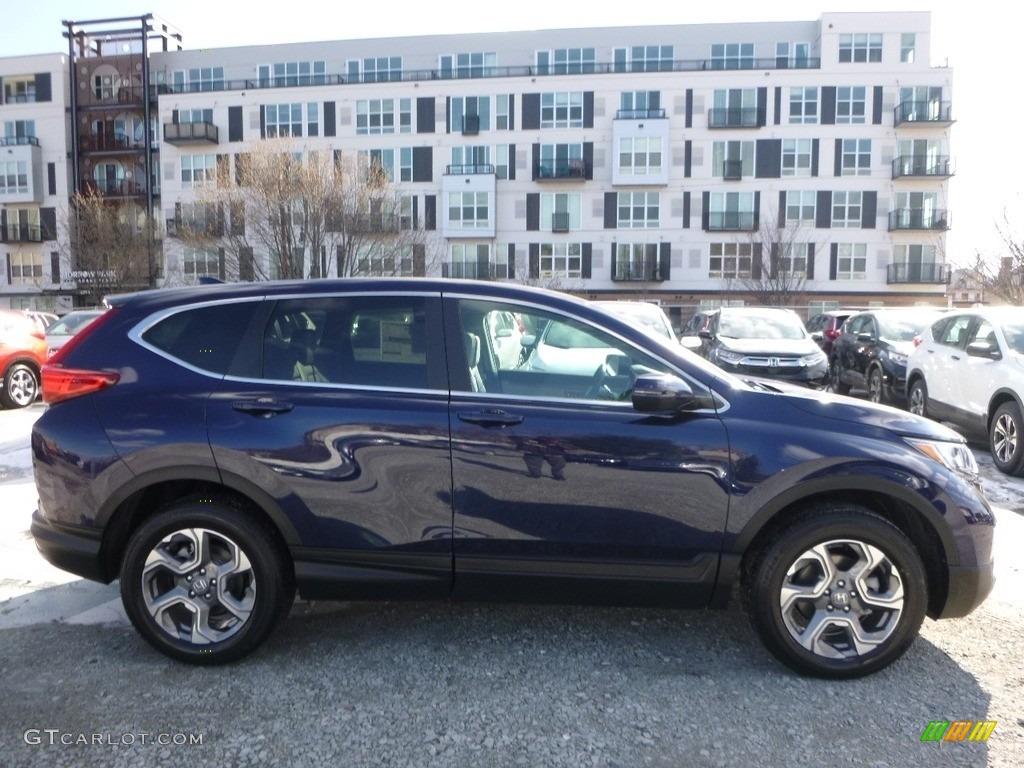 2017 CR-V EX-L AWD - Obsidian Blue Pearl / Gray photo #2