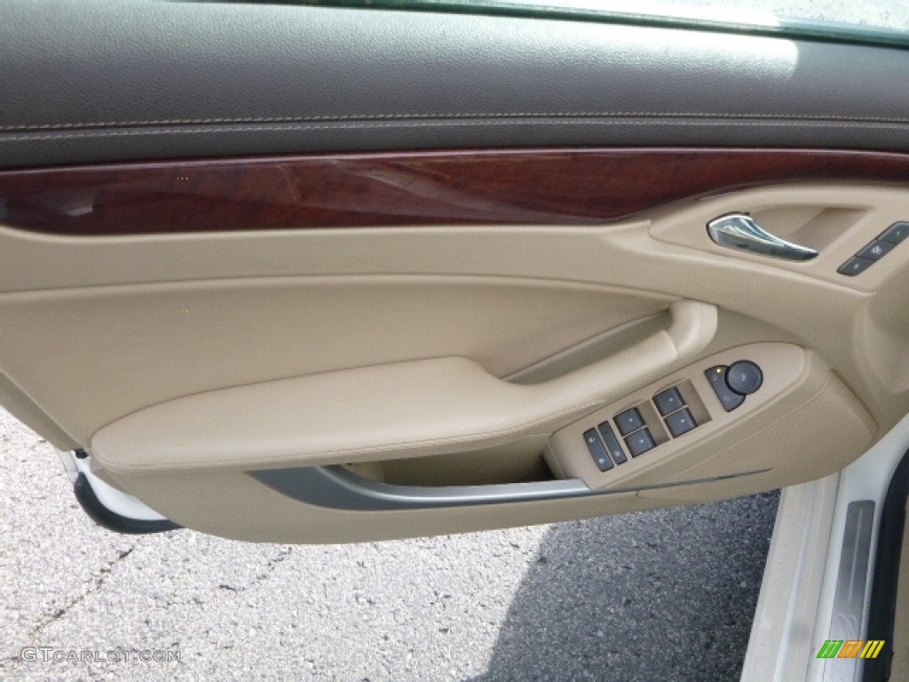 2009 CTS 4 AWD Sedan - White Diamond Tri-Coat / Cashmere/Cocoa photo #15