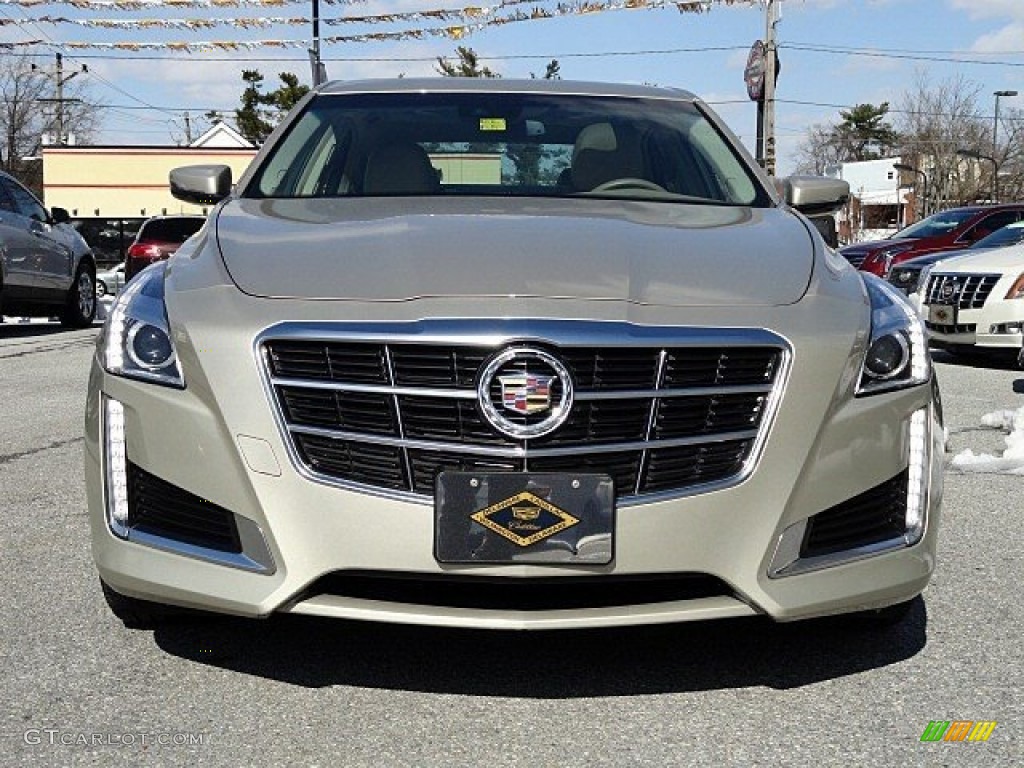 2014 CTS Luxury Sedan AWD - Silver Coast Metallic / Light Cashmere/Medium Cashmere photo #2