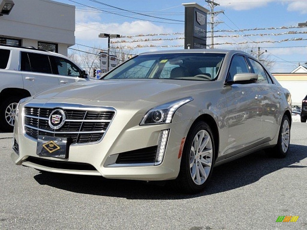 2014 CTS Luxury Sedan AWD - Silver Coast Metallic / Light Cashmere/Medium Cashmere photo #3