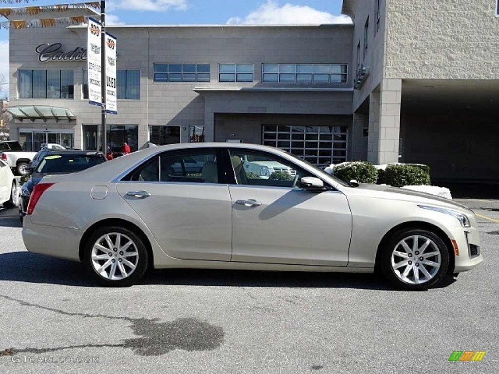 2014 CTS Luxury Sedan AWD - Silver Coast Metallic / Light Cashmere/Medium Cashmere photo #7