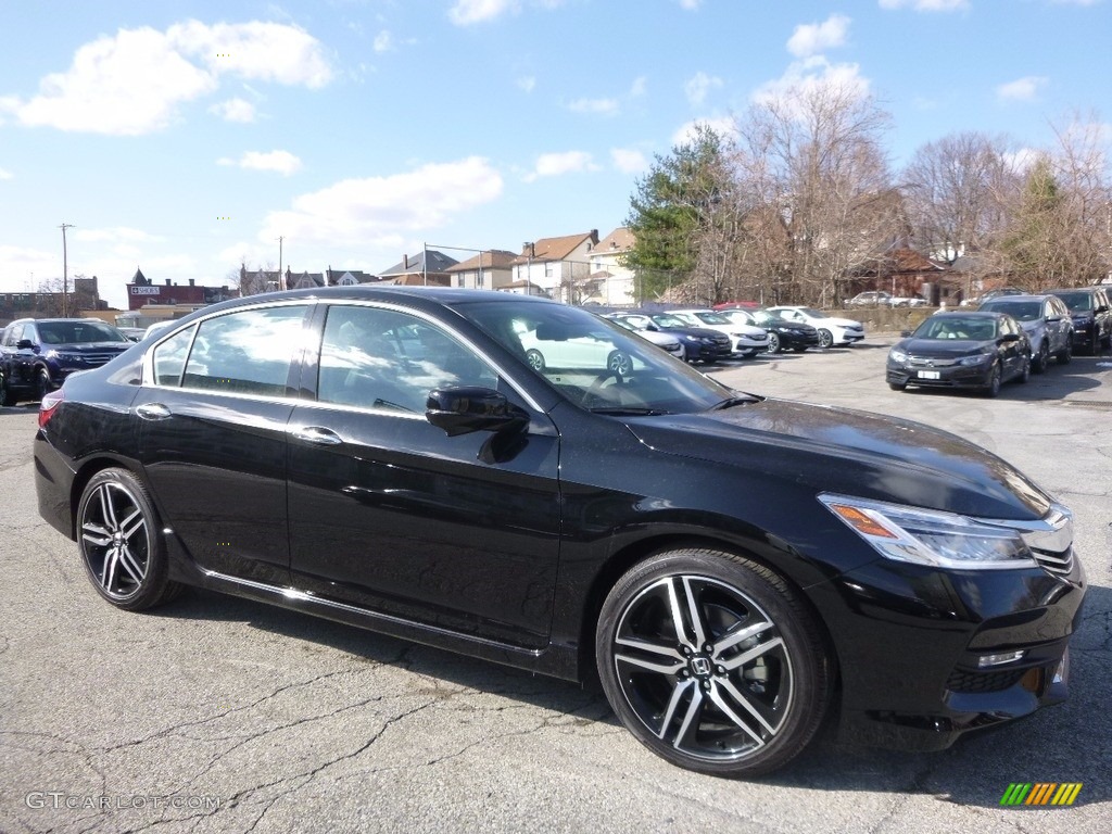 2017 Accord Touring Sedan - Crystal Black Pearl / Black photo #1