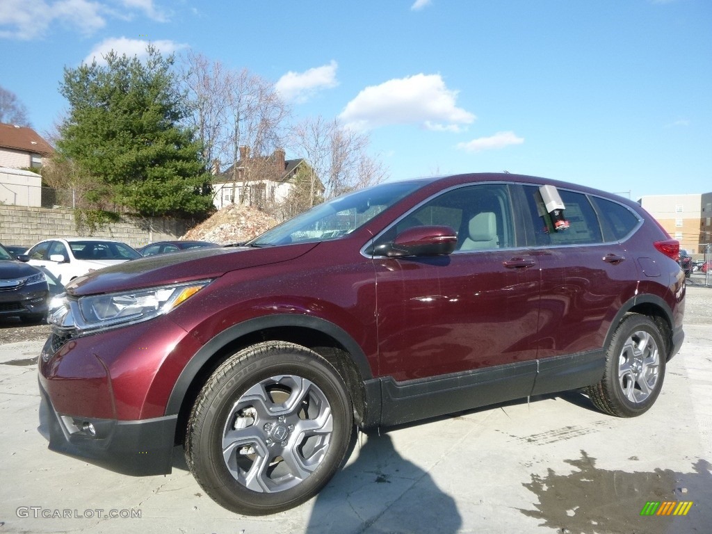 2017 CR-V EX-L AWD - Basque Red Pearl II / Gray photo #4