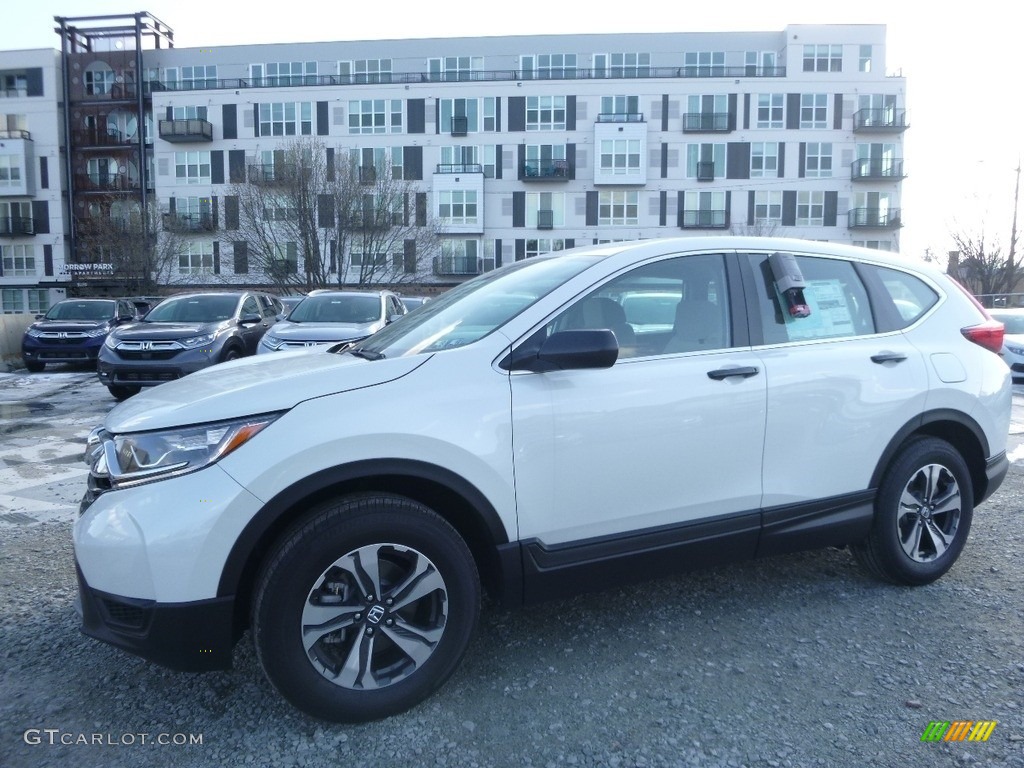 2017 CR-V LX AWD - White Diamond Pearl / Ivory photo #4
