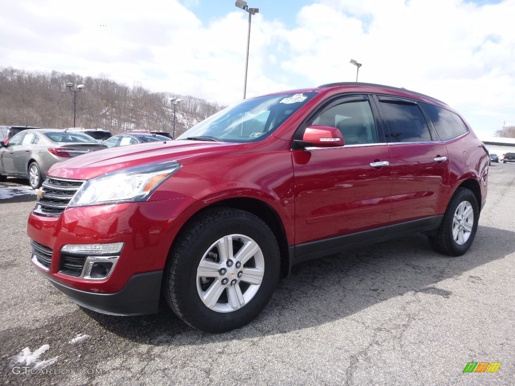 2014 Traverse LT AWD - Crystal Red Tintcoat / Dark Titanium/Light Titanium photo #1